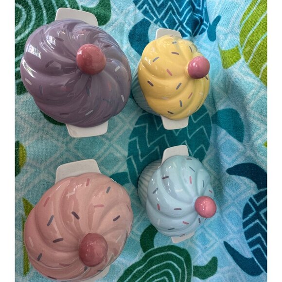 The Cellar Cupcake Themed Ceramic Ramekins With Lids Set Of 4 - Picture 2 of 6